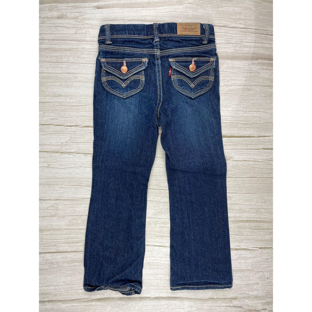 Levis Slim Straight Leg Kids Jeans - Size 4 - Jean Pool