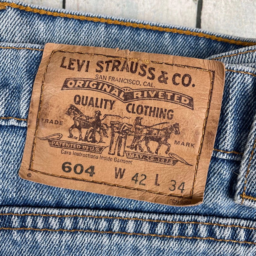Vintage Levis 540 Aussie Made Orange Tab Straight Leg Denim Jeans - Size 42/34 - Jean Pool