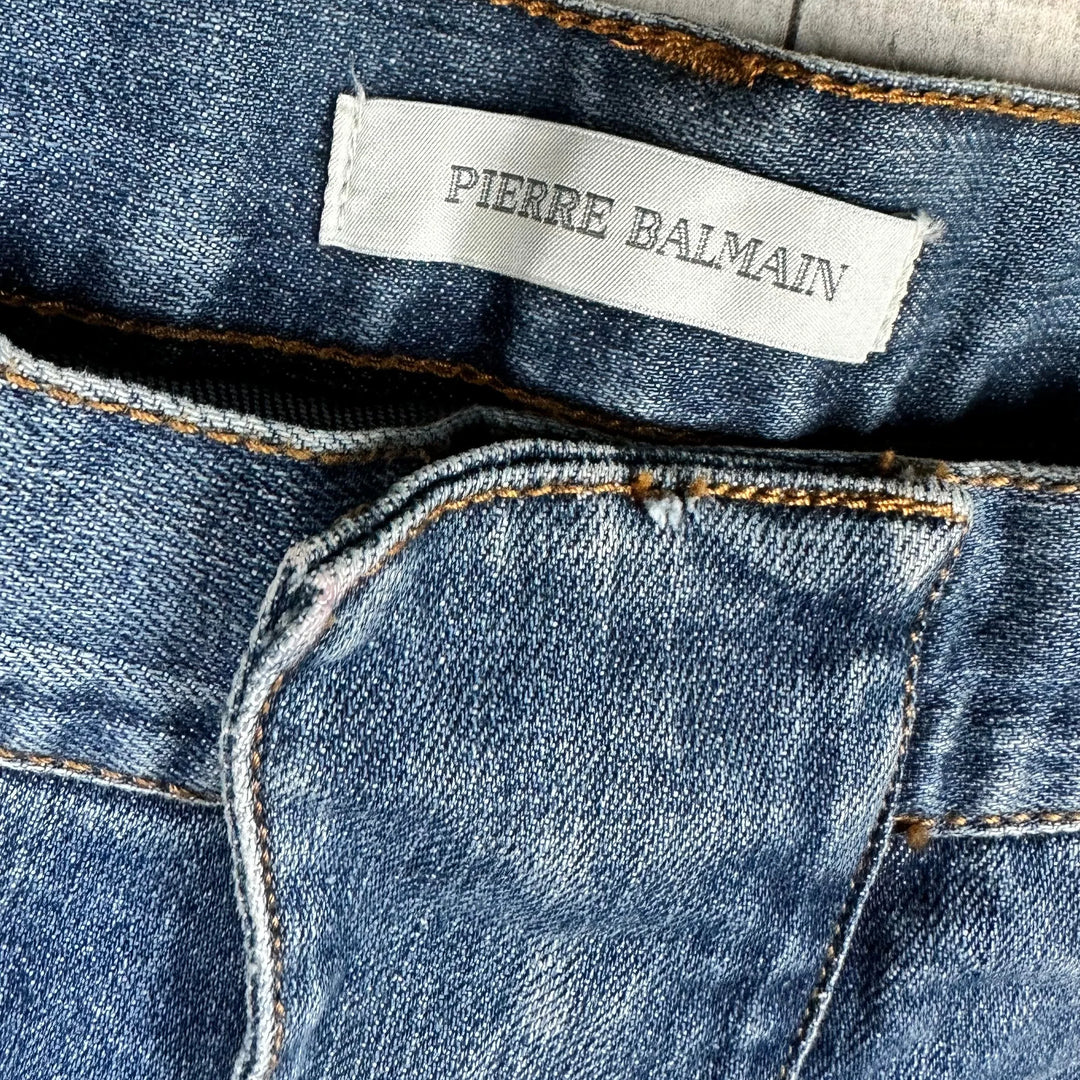 Authentic Pierre Balmain Paris - Moto Skinny Jeans -Suit Size 8/10AU - Jean Pool