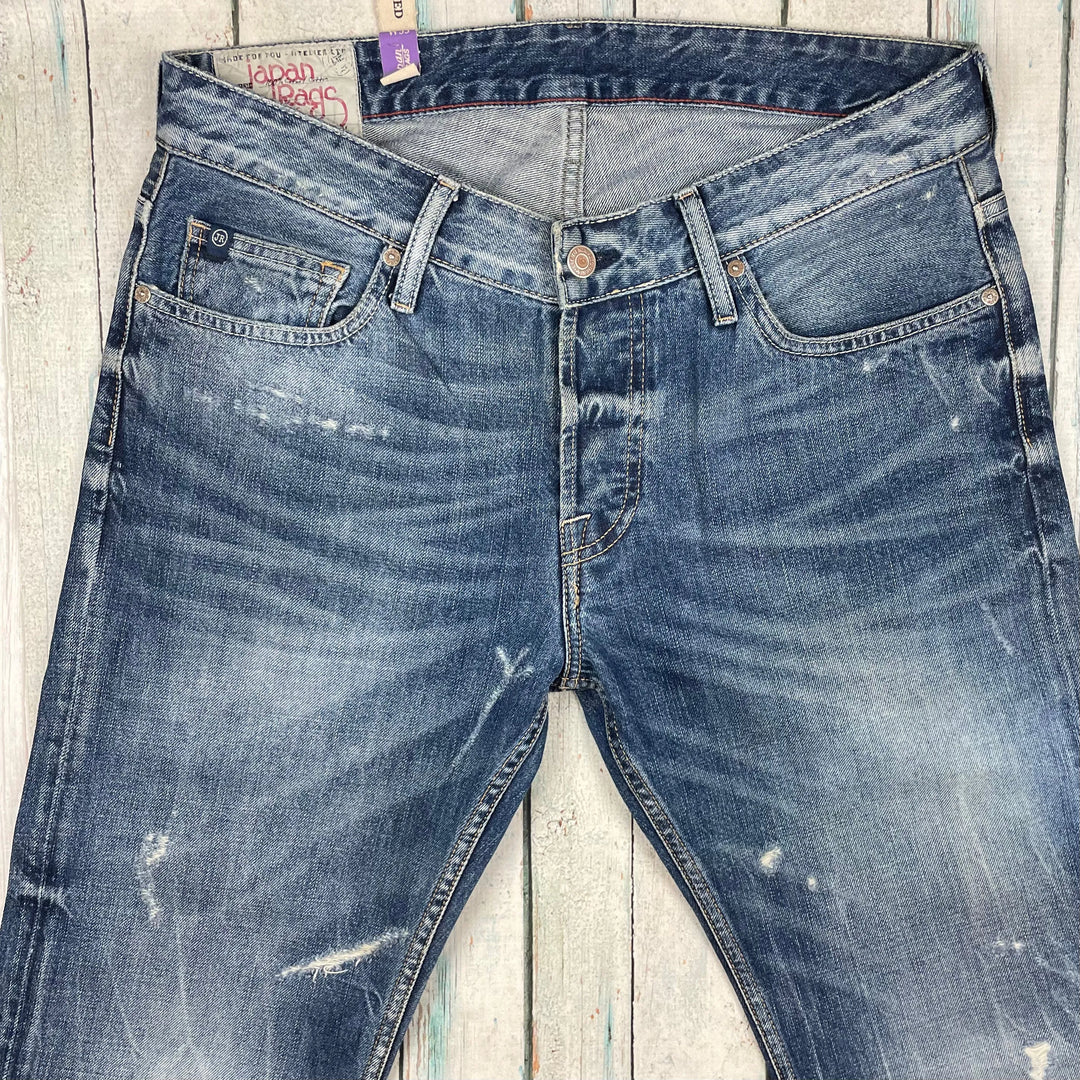 NEW- Japan Rags- H17 -611 Basic Jeans Wash WT82 Mens Jeans -Size 33 - Jean Pool