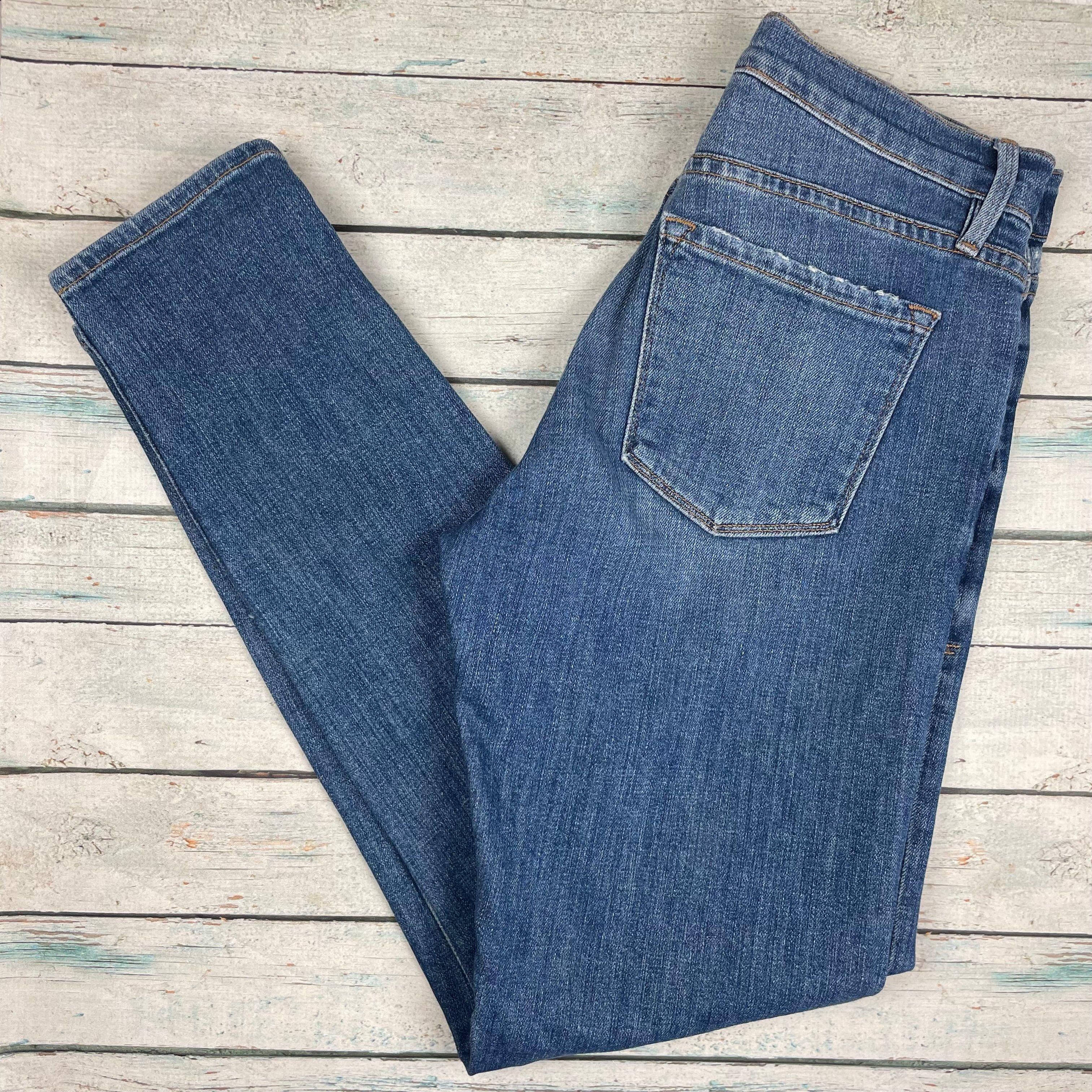 New FRAME le garçon boyfriends slim dark blue wash jeans newest 28