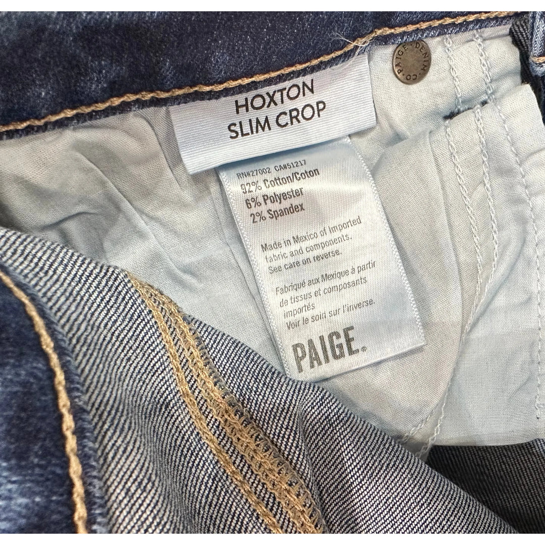 NEW -Paige Denim 'Hoxton Slim Crop' Slim Fit Jeans - Size 28" or 10AU - Jean Pool