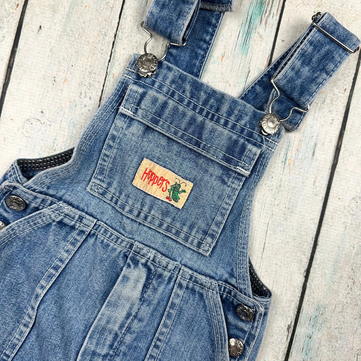 Vintage 1970's 'Hoppers' Australian Made Denim Dungaree Overalls - Size 2 - Jean Pool