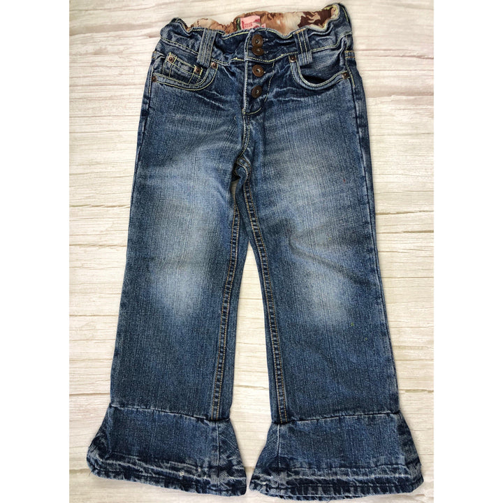 Trelise Cooper Kids Denim Frilled Hem Jeans - Size 7-Jean Pool