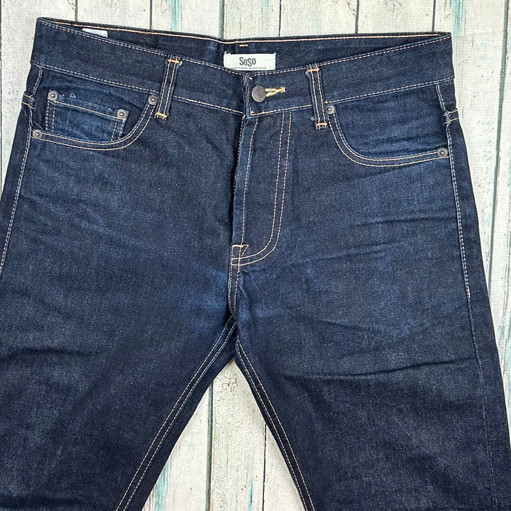 SoSo Brothers Sweden Selvedge Mens Denim Jeans - Size 32 - Jean Pool