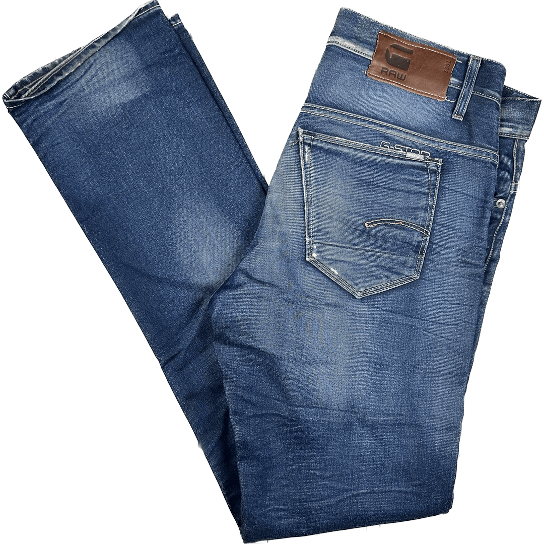 Men's G Star 3301 'Slim' Dark Wash Jeans -Size 33/34 - Jean Pool