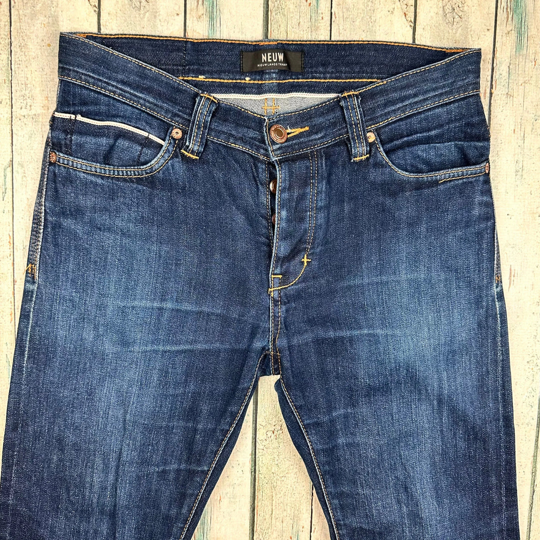 NEUW 'IGGY Skinny' Mens Stretch Selvedge Jeans - Size 30/32 - Jean Pool