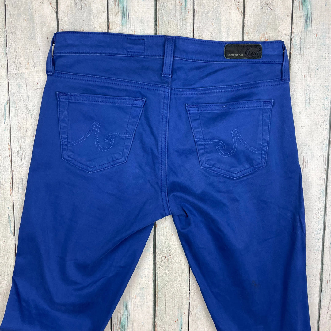 AG Adriano Goldschmied 'The Stilt' Cobalt Blue Cigarette Leg Jeans- Size 25R - Jean Pool