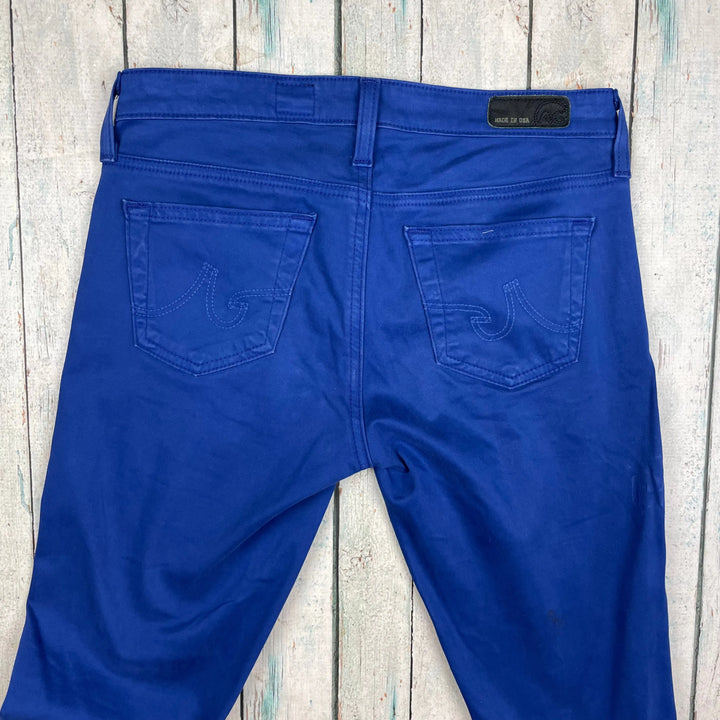 AG Adriano Goldschmied 'The Stilt' Cobalt Blue Cigarette Leg Jeans- Size 25R - Jean Pool