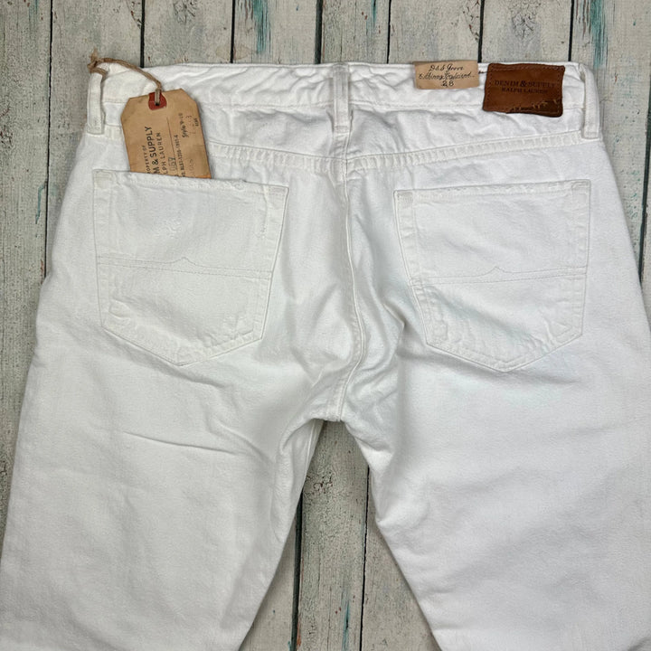 NWT-Ralph Lauren Denim & Supply 'Grove' Skinny Boyfriend White Jeans - Size 28 - Jean Pool