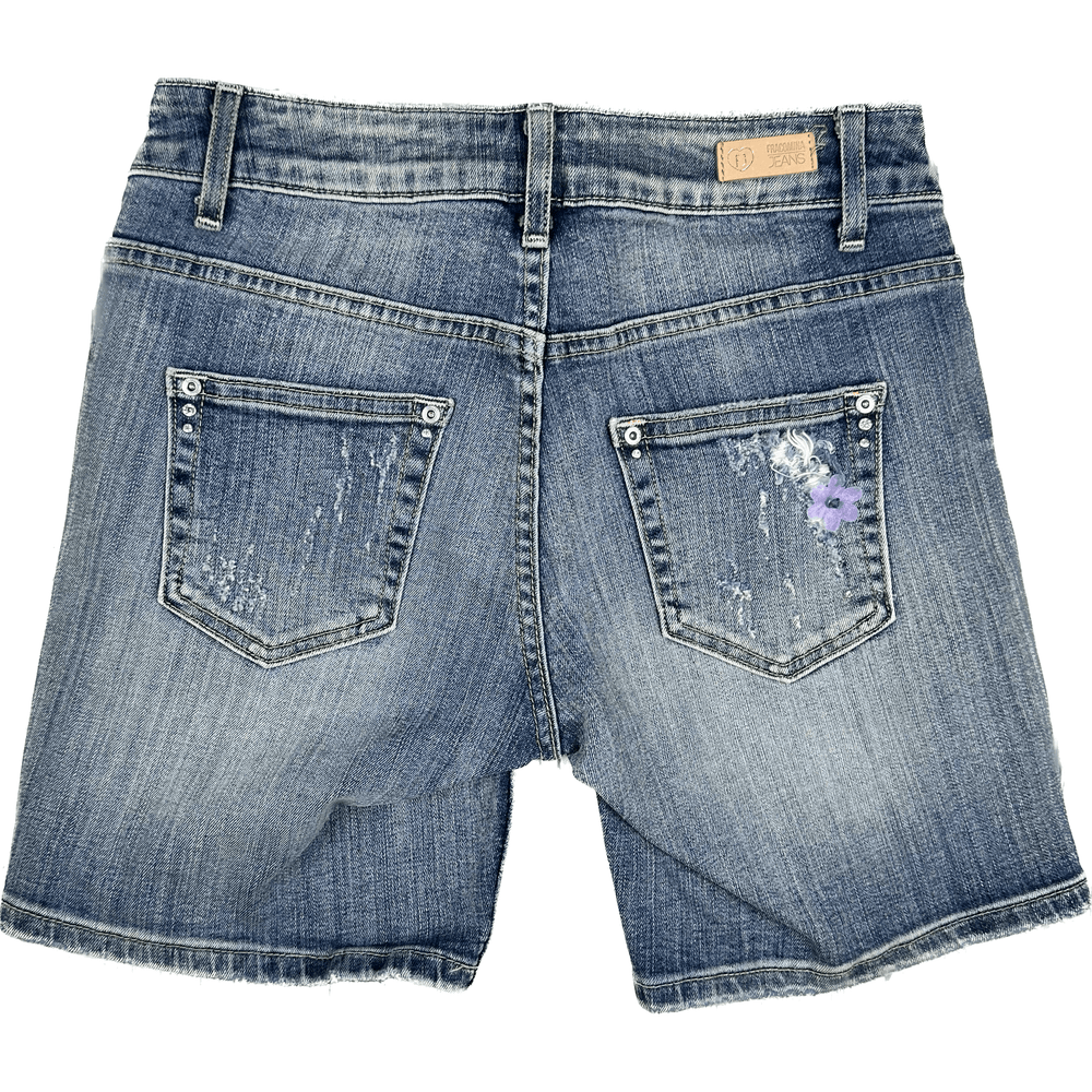 NWT - Francomina Jeans 'Elena' Denim Jean Shorts- Size 25 - Jean Pool
