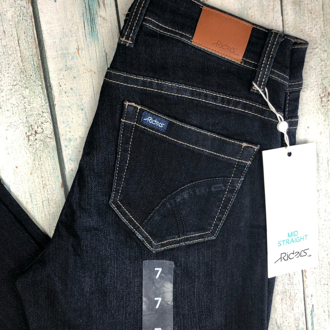 NWT - Lee Mid Straight Riders Stretch Denim Jeans- Size 7-Jean Pool