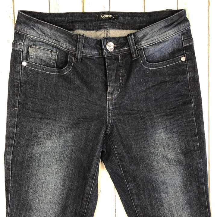 George Jewelled Rhinestone Pocket Skinny Jeans- Size 26 or 8AU - Jean Pool