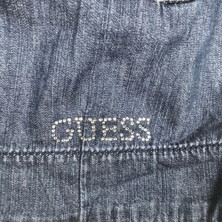 Guess Girls Denim Sailor Styled Mini Skirt- Size 12Y - Jean Pool