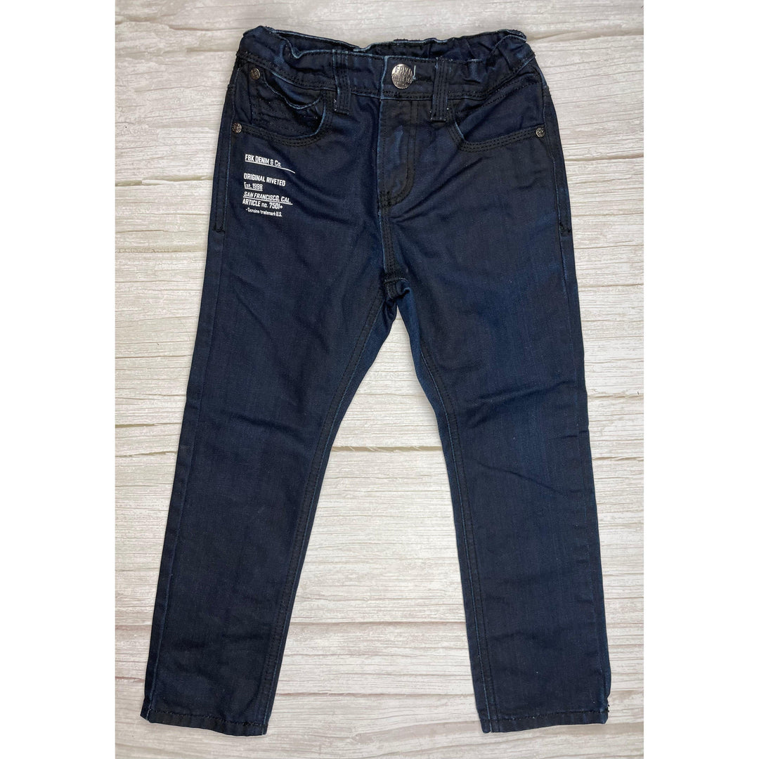 Fresh Baked Slim Straight Boys Logo Jeans - Size 5 - Jean Pool