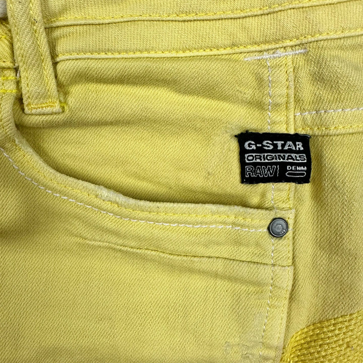 G Star Raw 'Cruz' Citron Hipster Denim Mini Skirt - Size 26 - Jean Pool