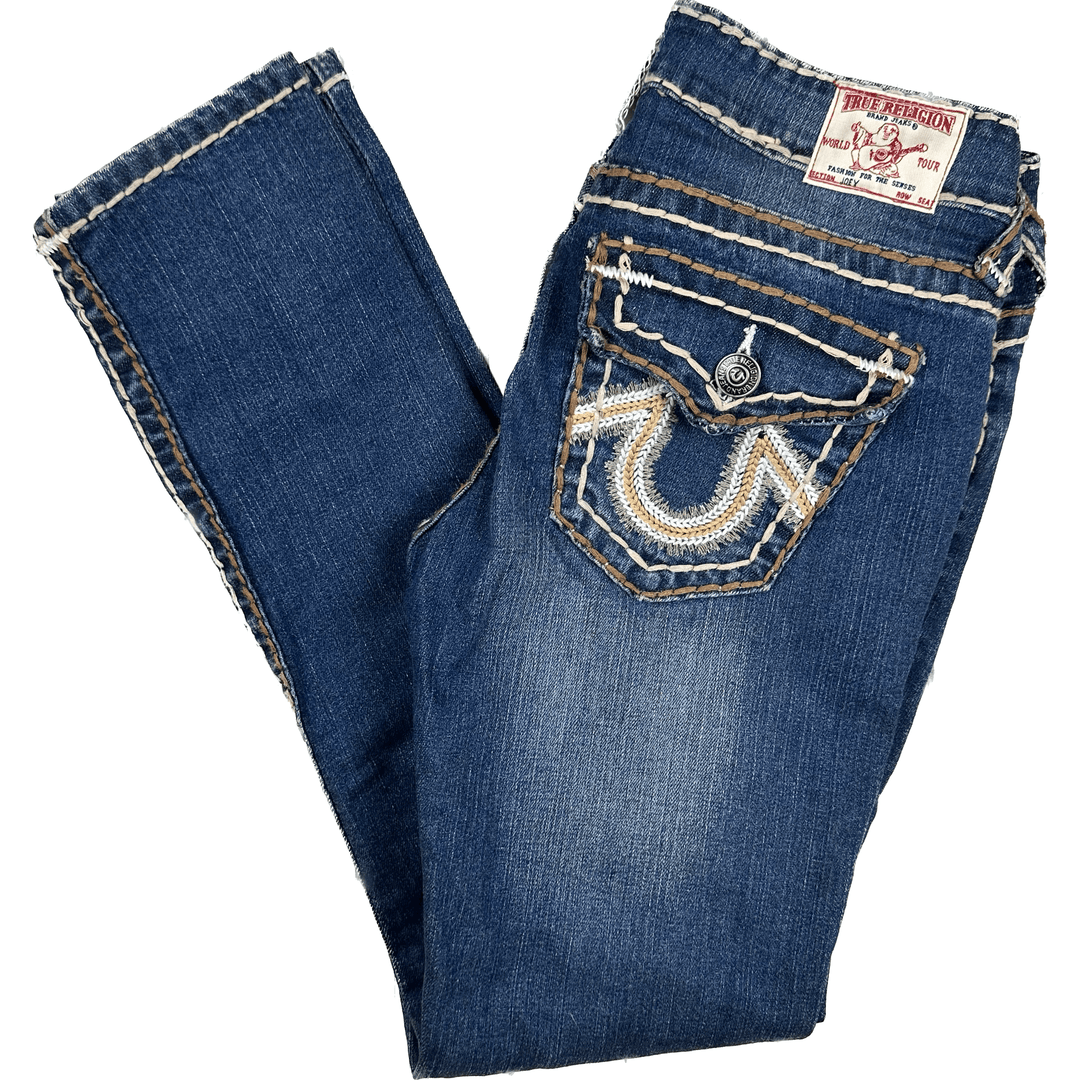 True Religion 'Joey' Chunky Stitch Jeans- Size 28 - Jean Pool