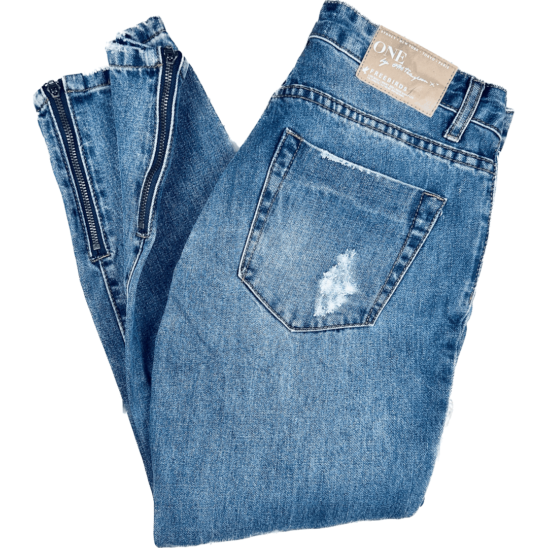 One Teaspoon Ladies Destroyed Denim 'Freebirds' Jeans - Size 26 or 8AU - Jean Pool