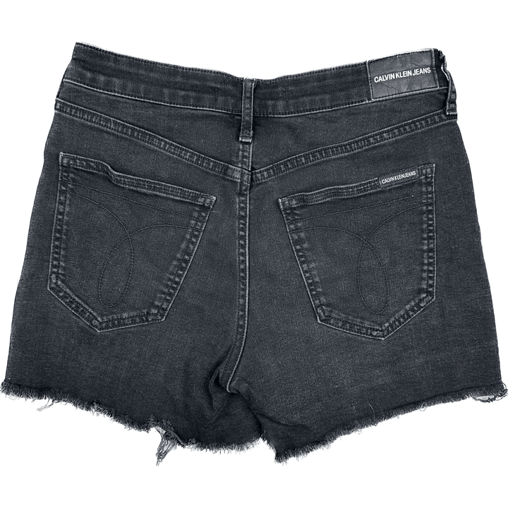 Calvin Klein Black Denim 'Weekend Shorts'- Size 26 - Jean Pool