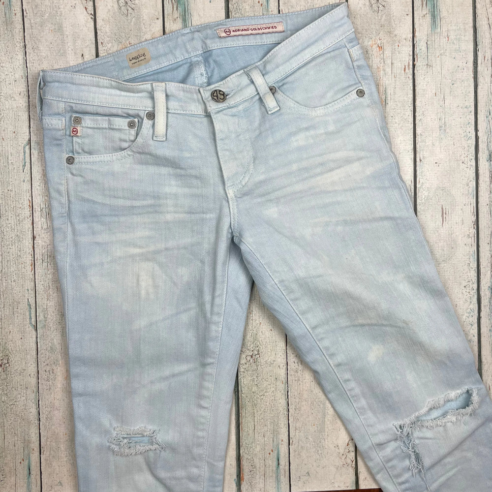 Adriano Goldschmied Pale Blue Super Skinny Jeans- Size 26R - Jean Pool