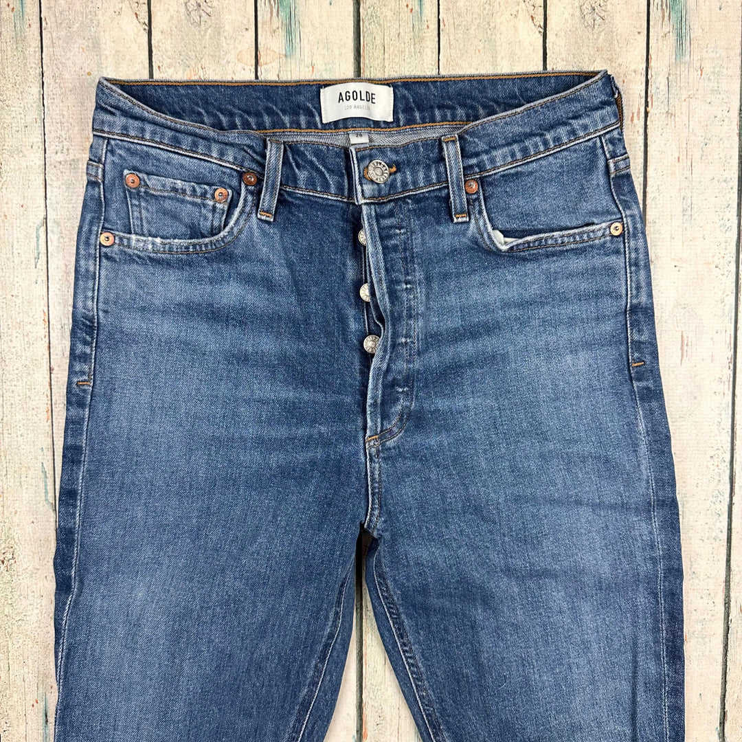 AGOLDE 'Nico' Button Fly Ankle Grazer Jeans- Size 28 - Jean Pool