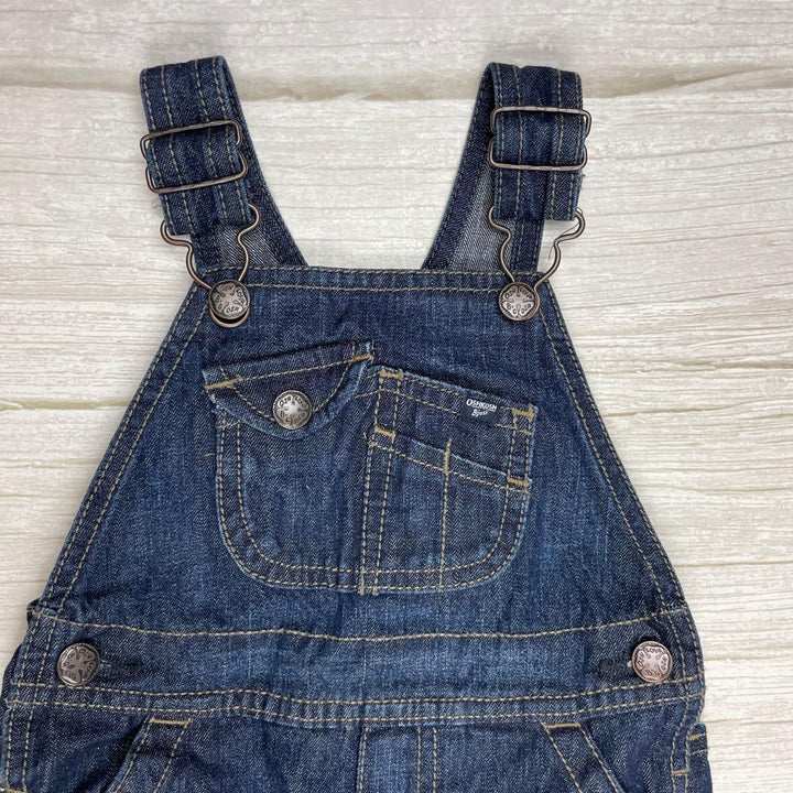 Osh Kosh Classic Bib & Brace Vestbak Denim Overalls - Size 12M - Jean Pool