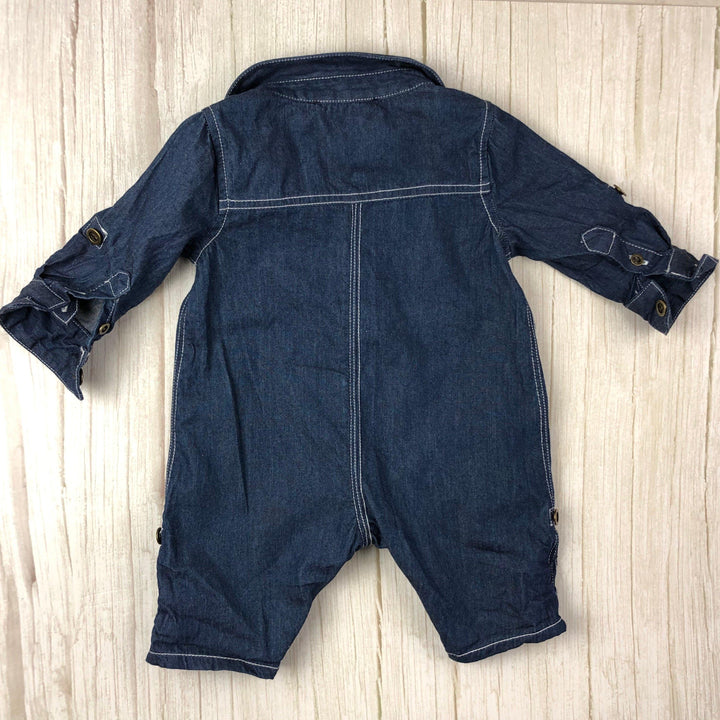 Bardot Junior Denim Boilersuit Jumpsuit- Size 3M - Jean Pool