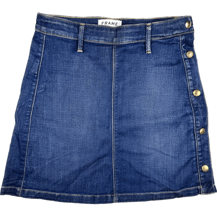 Frame USA Made Stretch Denim 'Lucia' Jeans Skirt - Size 26 - Jean Pool