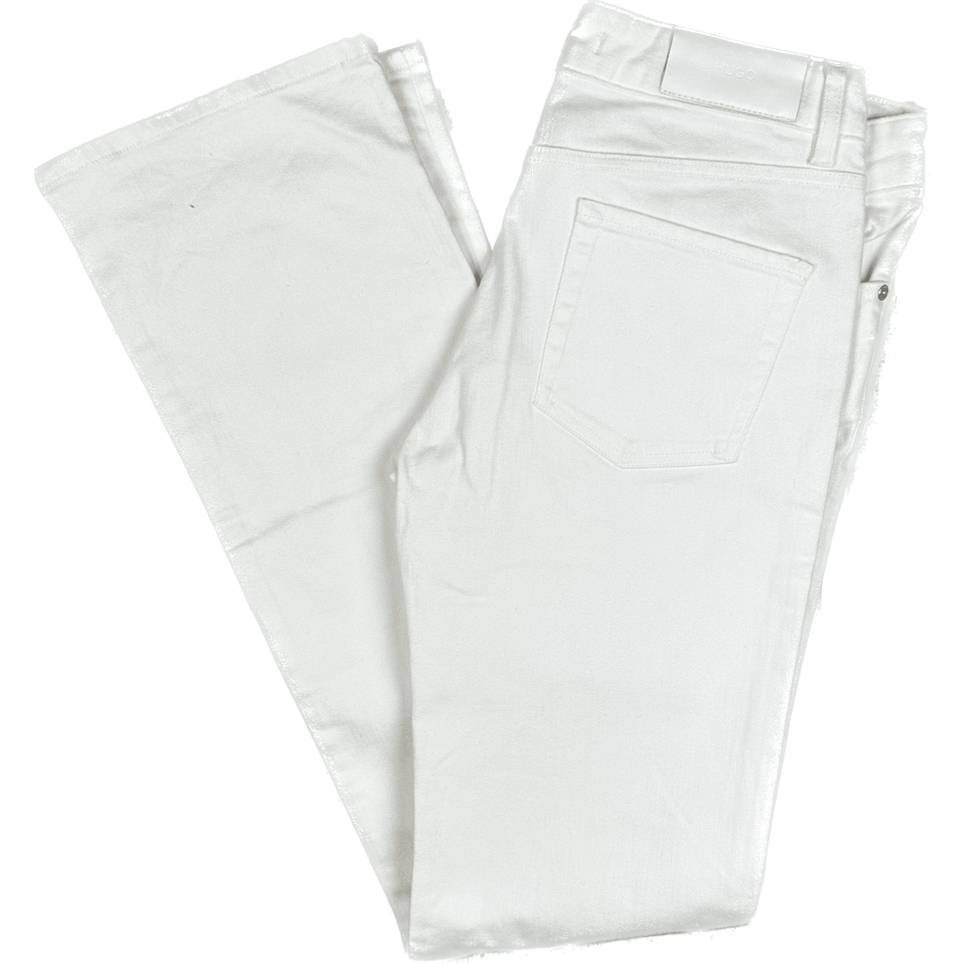 Hugo Boss Womens Slim Straight White Jeans - Size 28/34 - Jean Pool