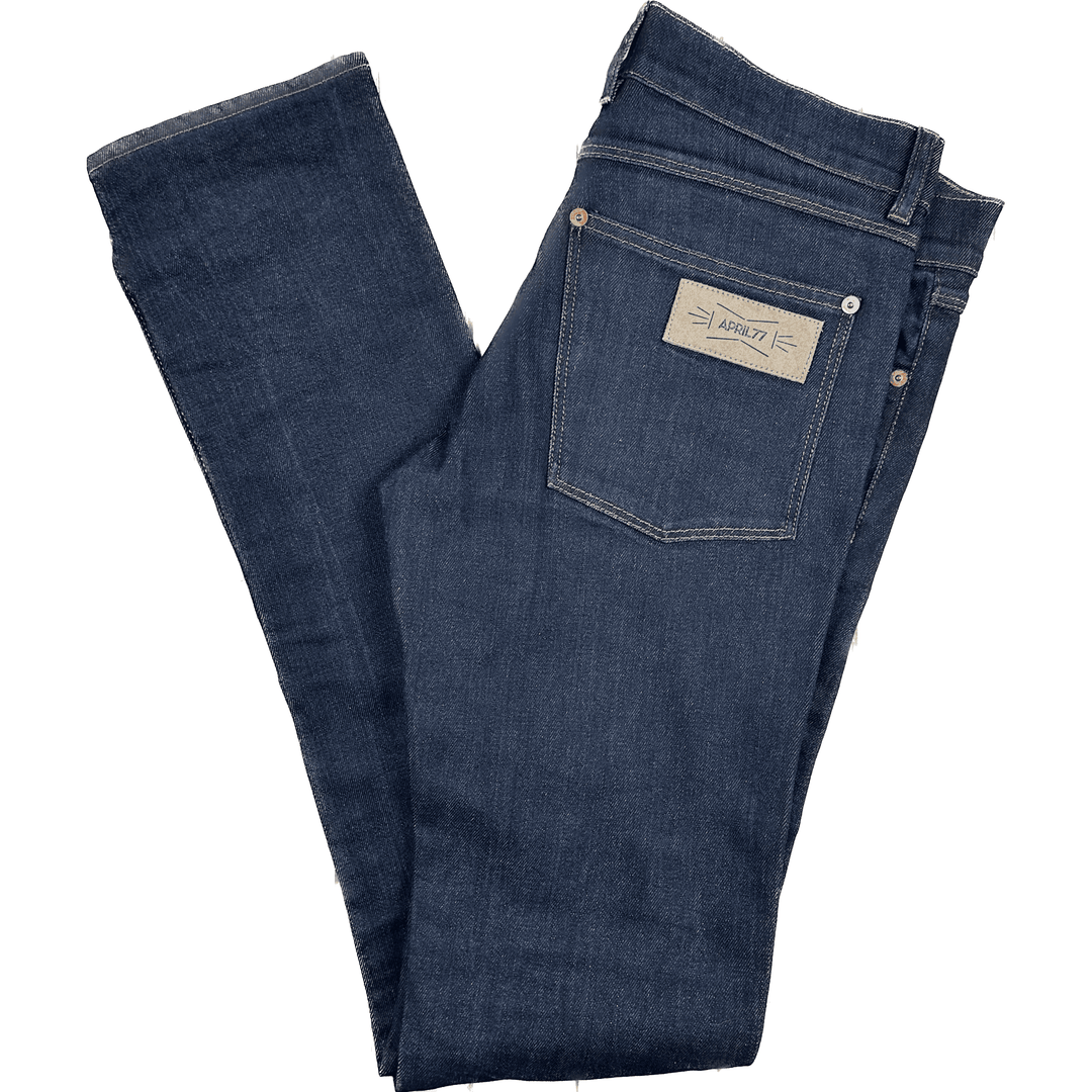 April 77 Joey Overdrive Raw Slim Fit Jeans Size 29L Jean Pool