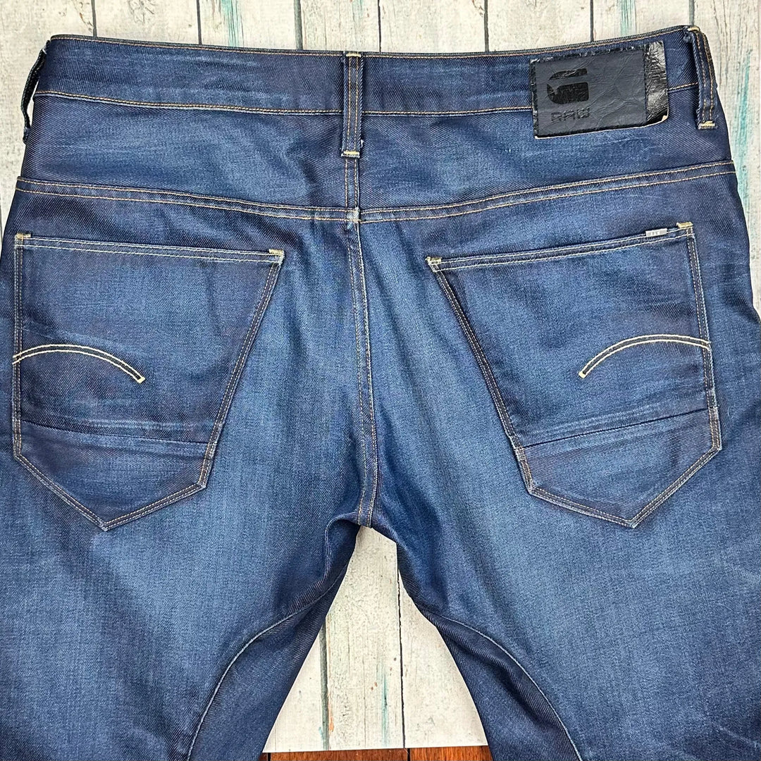Men's G Star RAW Arc 3D Slim Dark Wash Jeans -Size 36/32 - Jean Pool
