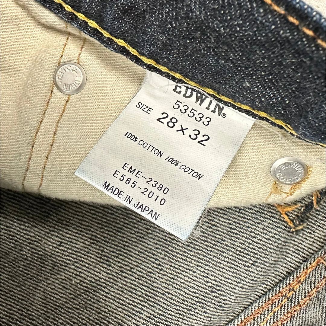 Edwin Made in Japan Low Rise Straight Jeans -Size 28 - Jean Pool