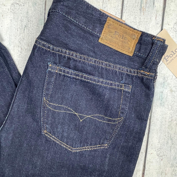 NWT - Ralph Lauren Polo 'Eldridge Skinny' Selvedge Denim Jeans - Size 28" ( 20 Youth) - Jean Pool