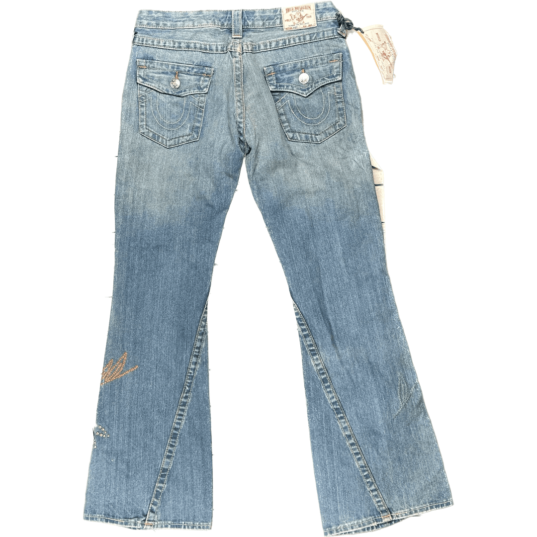 NWT- True Religion 'Joey' Studded Bootcut Jeans- Size 27 - Jean Pool