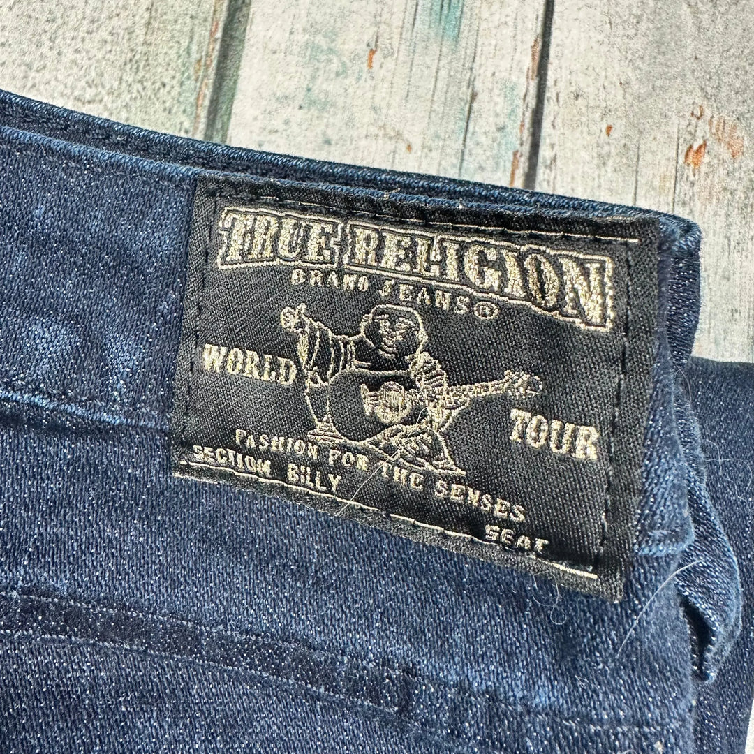 True Religion 'Billy' Dark Wash Logo Pocket Jeans- Size 32 - Jean Pool