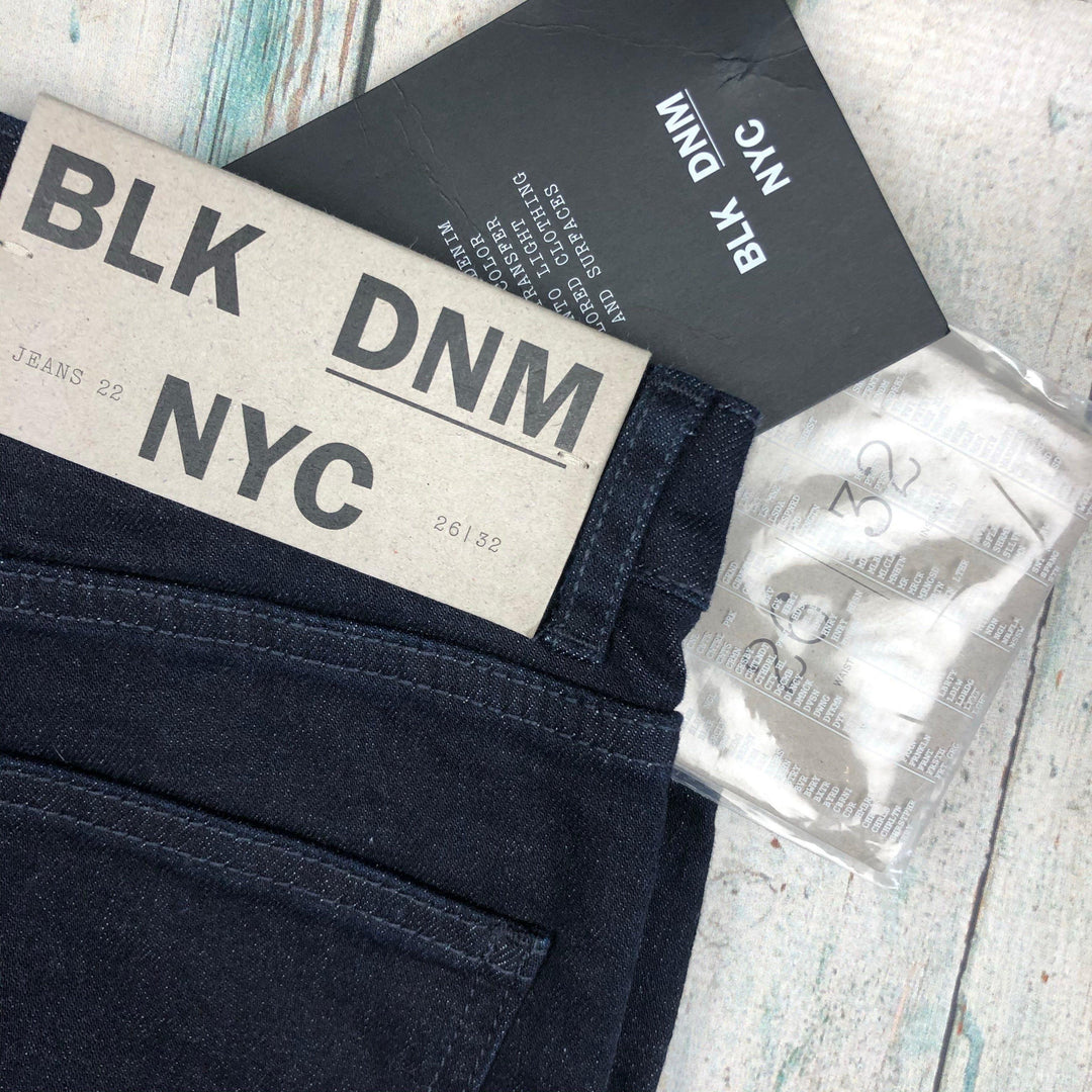 NWT -BLK DNM NYC 'Jeans 22' Dark Indigo Mid Rise Skinny Jeans - Size 28/32 - Jean Pool