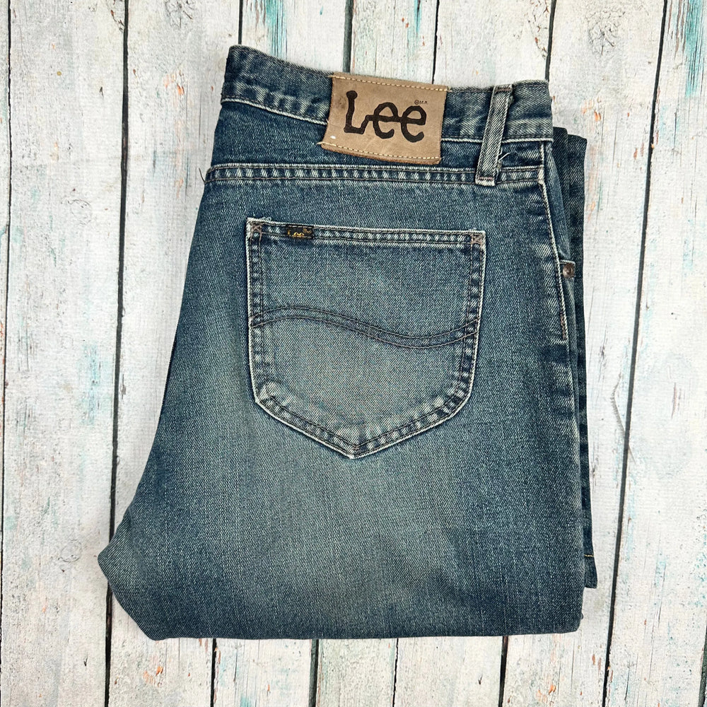 1980's Vintage Lee Australian Made Mens 'Flares' Jeans- Size 82 or 32" - Jean Pool