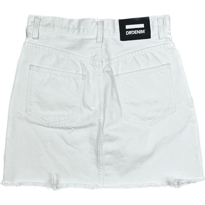 Dr Denim White Denim Mini Skirt - Size S or suit 8/9 - Jean Pool