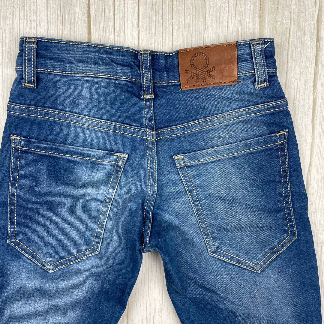 United Colors of Benetton Childrens Slim Stretch Jeans- Size 6Y - Jean Pool