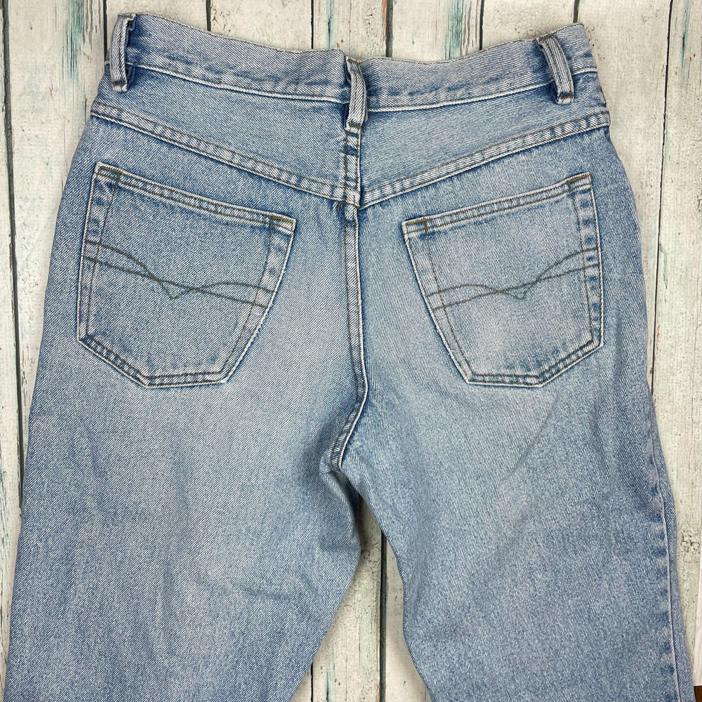 Vintage 90's Light Wash Mens Anchor Blue Straight Fit Jeans -Size 31 - Jean Pool