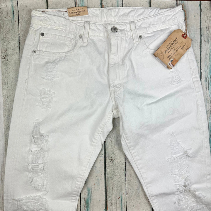 NWT-Ralph Lauren Denim & Supply 'Grove' Skinny Boyfriend White Jeans - Size 28 - Jean Pool
