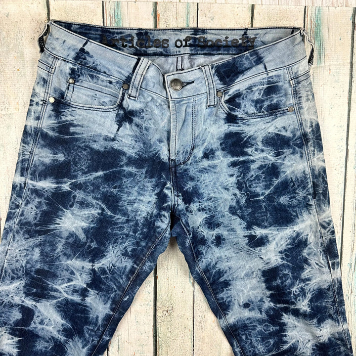 Articles of Society 'Mya Skinny' Shibori Jeans- Size 25 - Jean Pool