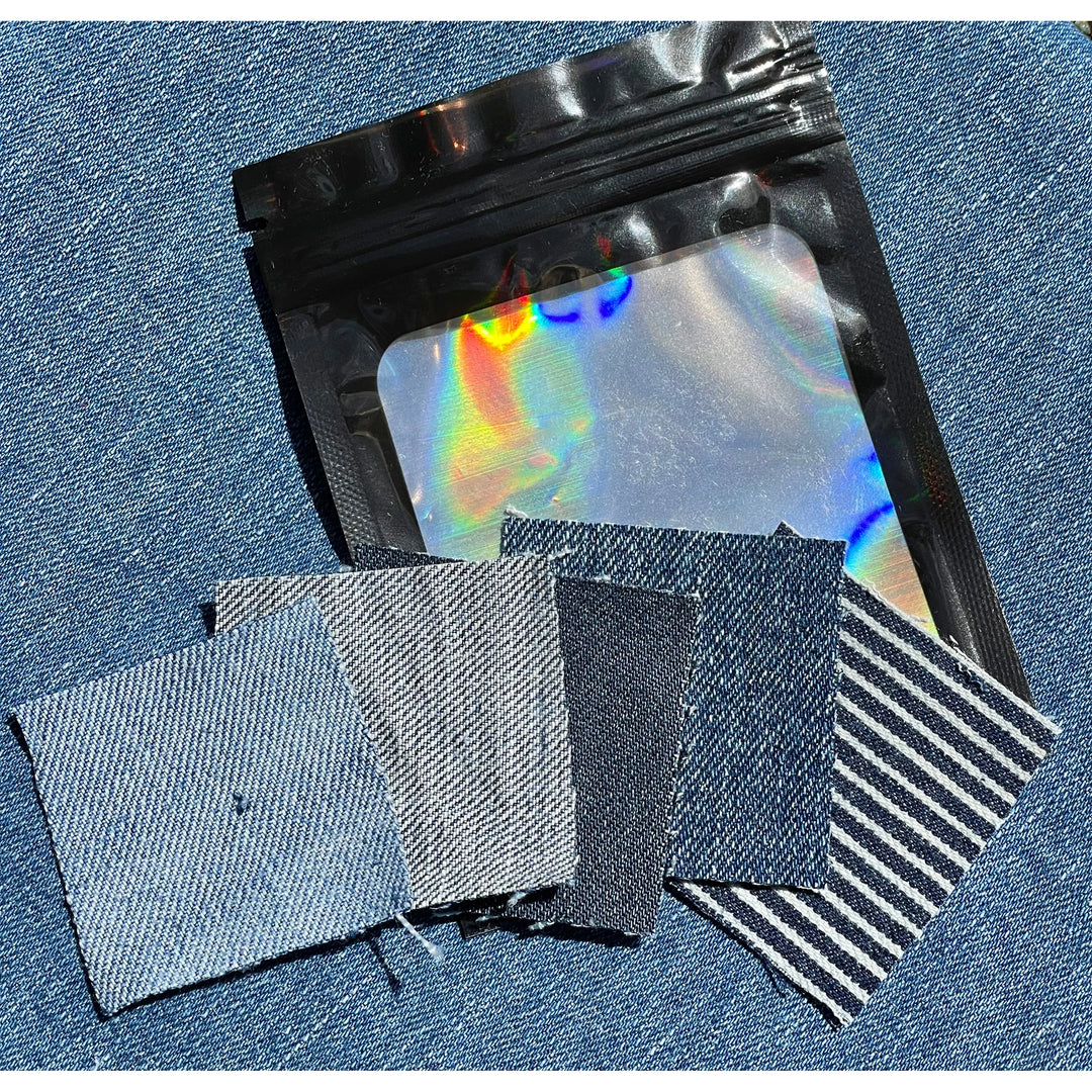 Recycled Denim 5 Patch Pack - Mending is better than ending! - Jean Pool