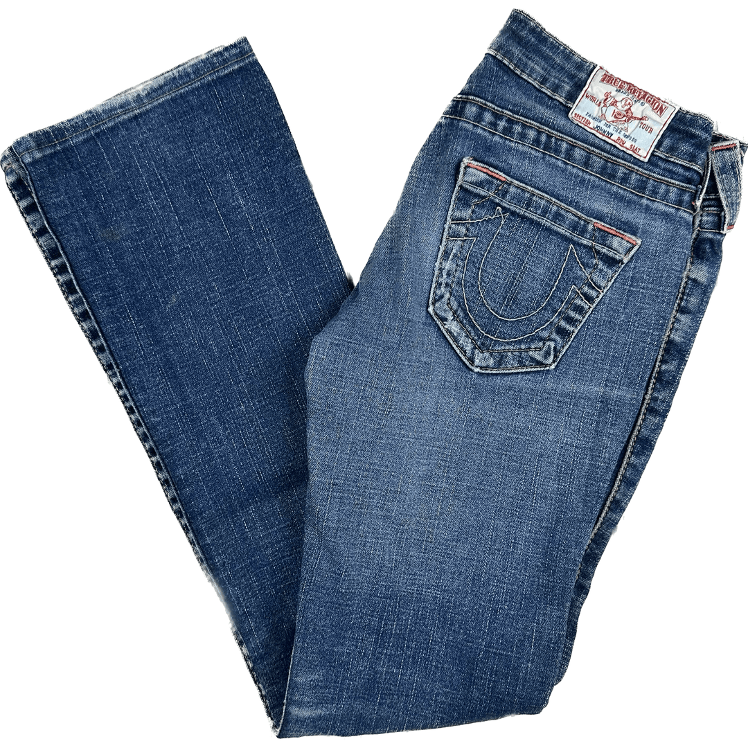 True Religion Men's Jeans To Women's Jeans Size Conversion True Religion 'Johnny' Low Rise Straight Leg Jeans- Size 26 – Jean