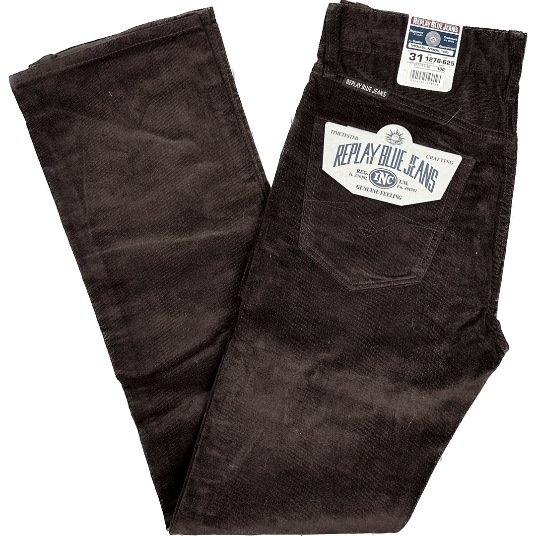 NWT- Vintage Replay '909 Regular' Button Fly Chocolate Ladies Jeans - Hard to find! - Suit Size 9/10 - Jean Pool