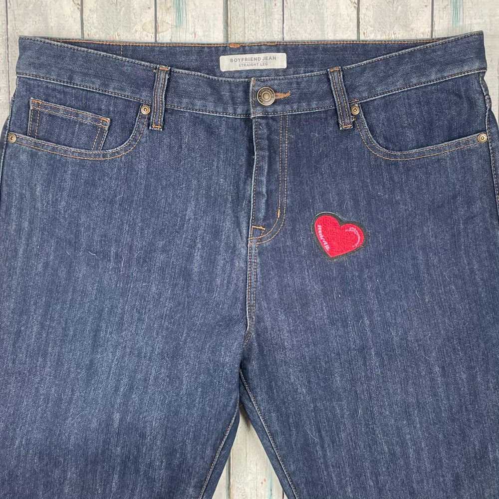 Sportscraft 'Boyfriend' Straight Leg Stretch Denim jeans - Size 16 Short - Jean Pool