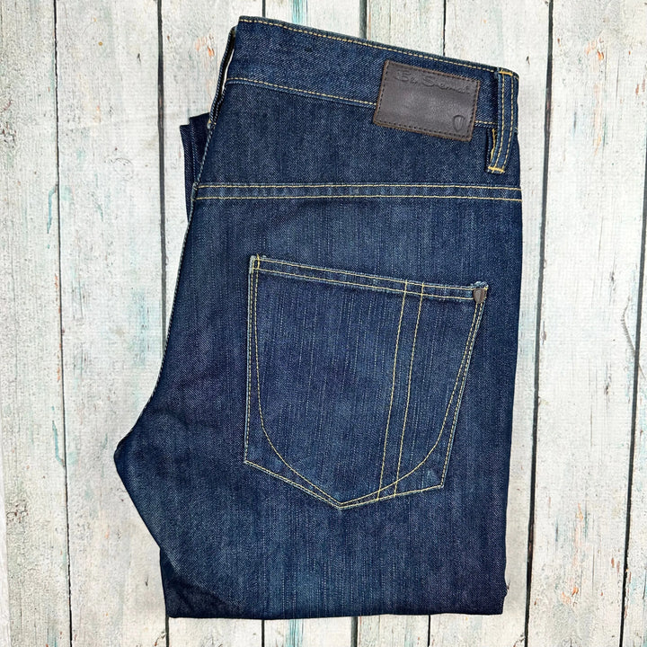 Ben Sherman 'ROD' Selvedge Mens Denim Jeans - Size 32/33 - Jean Pool