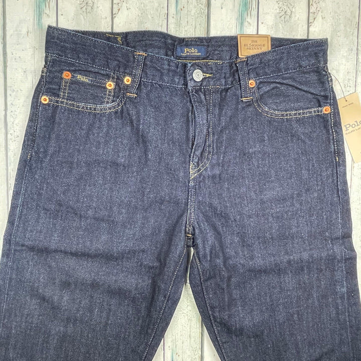 NWT - Ralph Lauren Polo 'Eldridge Skinny' Selvedge Denim Jeans - Size 28" ( 20 Youth) - Jean Pool