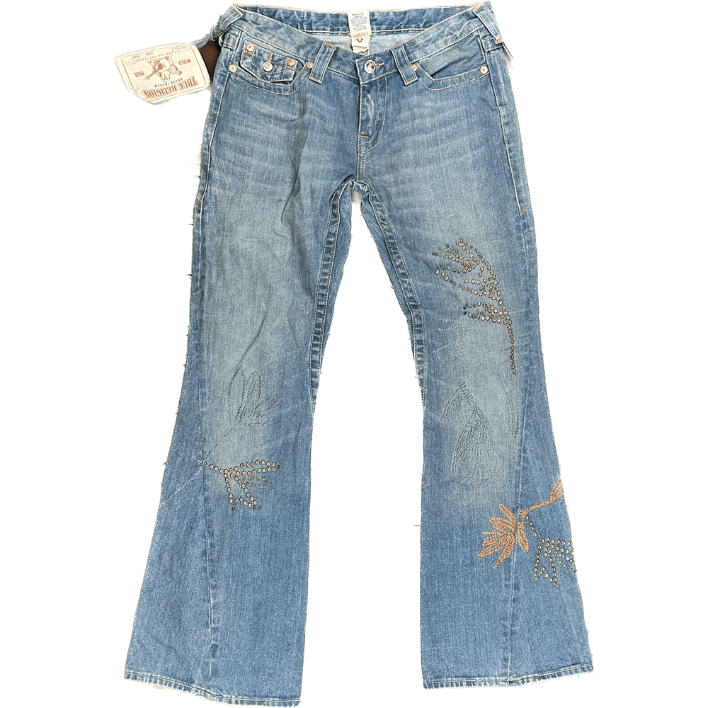 NWT- True Religion 'Joey' Studded Bootcut Jeans- Size 27 - Jean Pool