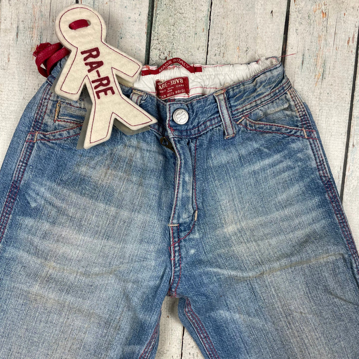 NWT - RA-RE Italian Boys Wide Leg Distressed Jeans - Size 4Y - Jean Pool